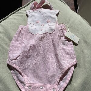 Adorable pink gingham romper